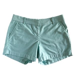 J Crew Chino Broken-In 100% Cotton Mint Green Shorts Women’s Size 6